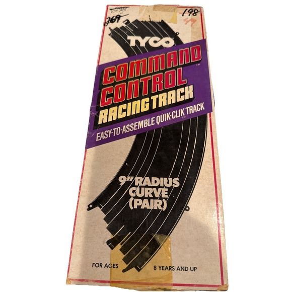 TYCO Other - Tyco Command Control Quik-Clik Racing Track‎ # 6433- 9" Radius Curve Pair